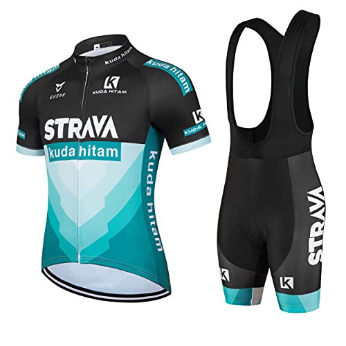 Fahrradbekleidung Komplettset Fahrradanzug Trikot + Trägerhose Shorts, Modell 01v, XXXL von Msport