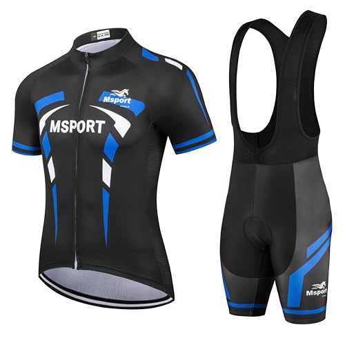 Fahrradbekleidung Set – Komplettanzug Radtrikot + Trägerhose mit 5D-Gel-Polsterung Antistoß - Mod.02n XXL Fahrradbekleidung Set – Komplettanzug Radtrikot + Trägerhose mit 5D-Gel-Polsterung Antistoß - Mod.02n XXL von Msport