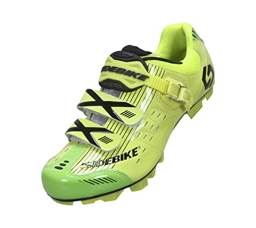 Fahrradschuhe MTB Radsportschuhe Herren/Damen Professionelle Mountainbike-Schuhe Kompatible SPD-Pedale - Gelb 45 EU von Msport