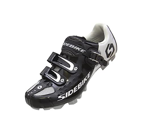 Fahrradschuhe MTB Radsportschuhe Herren/Damen Professionelle Mountainbike-Schuhe Kompatible SPD-Pedale - Schwarz 44 EU von Msport