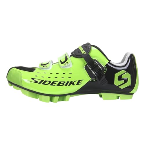 Fahrradschuhe MTB Radsportschuhe Herren/Damen Professionelle Mountainbike-Schuhe Kompatible SPD-Pedale - Grün 44 EU von Msport