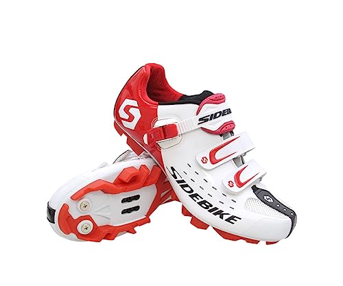 Fahrradschuhe MTB Radsportschuhe Herren/Damen Professionelle Mountainbike-Schuhe Kompatible SPD-Pedale - Weiß 40 EU von Msport