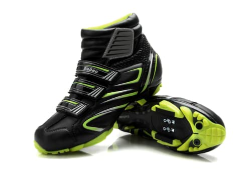 Radschuhe Winter Fahrradschuhe MTB Radsportschuhe Herren/Damen rutschfeste kompatibles Shimano SPD-System - Grün 39 EU von Msport