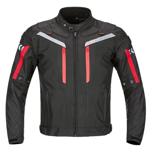 Msport 4-Jahreszeiten Motorradjacke Wasserdicht für Herren – Atmungsaktive Motorradjacke mit Herausnehmbarem Thermofutter und Protektoren - N40 XL von Msport