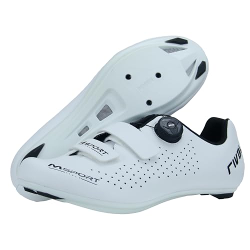 Msport Professionelle Radsportschuhe für Rennrad – Atmungsaktive Fahrradschuhe Spinning Herren/Damen - B02 41 EU von Msport