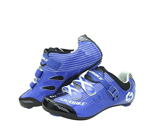 Msport Radfahren Schuhe für Rennrad,Rennradschuhe atmungsaktiv, Fahrradschuhe für Herren/Damen - Blau 44 EU von Msport