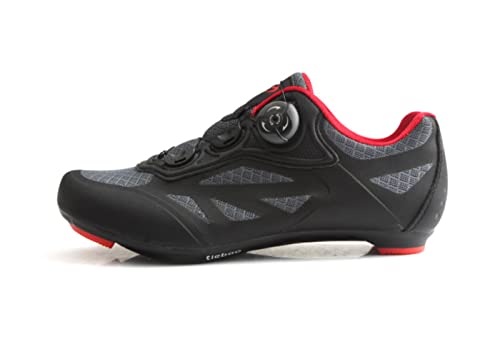 Rennrad-Schuhe für Herren/Damen – Atmungsaktiv, rutschfest, Kompatibel mit Look Delta System - Grau 45 EU von Msport