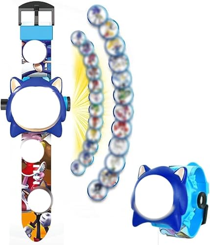 Mstnoixgc Digitale Kinderuhr mit Projektor,Cartoon Spielzeuguhr,Elektronische Armbanduhr Kinder,Projektor Uhr Spielzeug,Kinder Watch,Armbanduhr Projektor mit 24 Bilder von Mstnoixgc