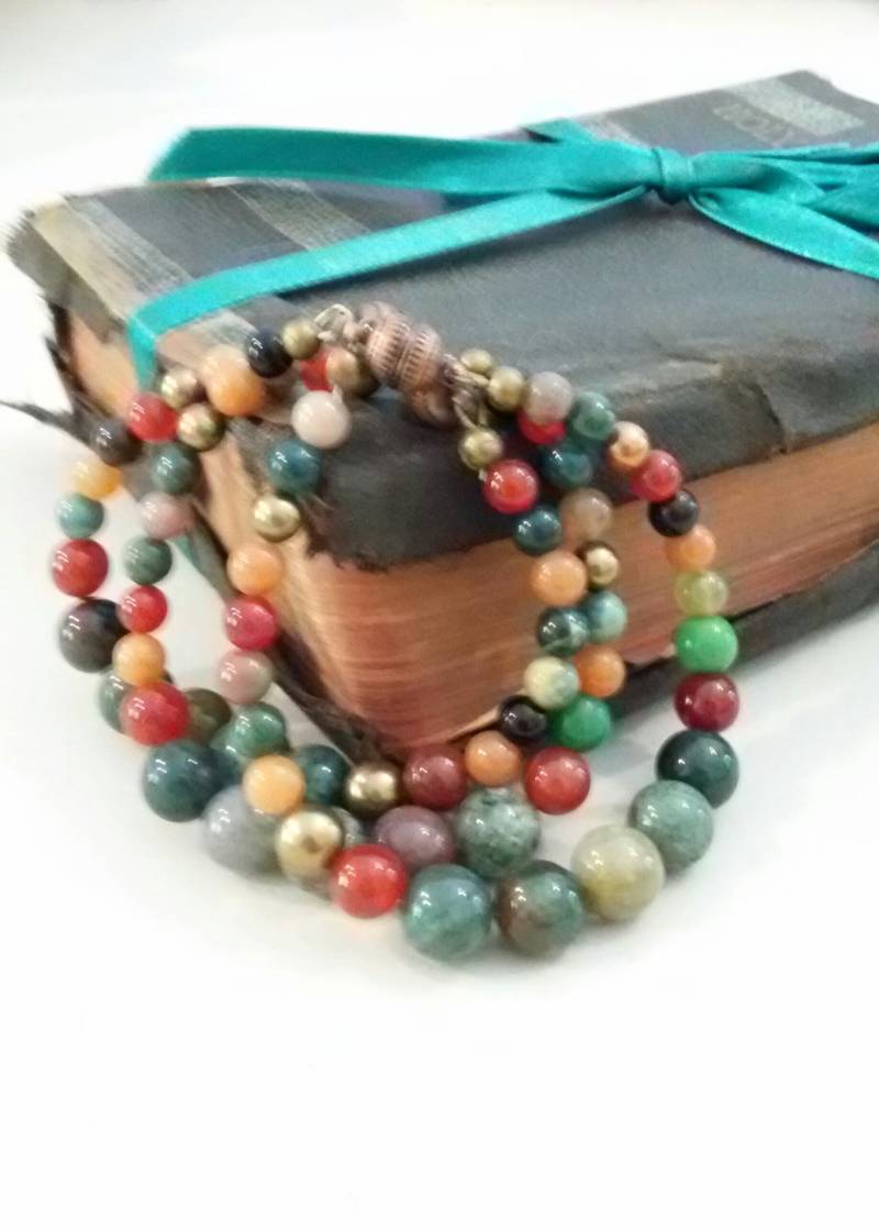 Achat Armbänder, Abgestufte Steine Mit Antike Bronze-Magnetverschluss. Wähle 1 Oder Mehrere Aus von MtNeboDesigns