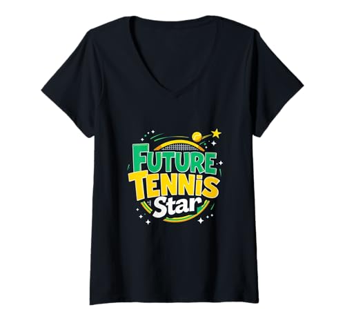Damen Tennisstar T-Shirt mit V-Ausschnitt Damen Tennisstar T-Shirt mit V-Ausschnitt von Mten