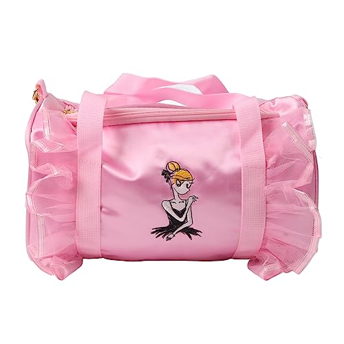 Mtlavish Girls Tanztasche aus Premium -synthetischen Leder mit starker Verschleiß -Proof -Performance und Haltbarkeit ideal für Ballet Latin Class Sleepover Travel und mehr 262g von Mtlavishness