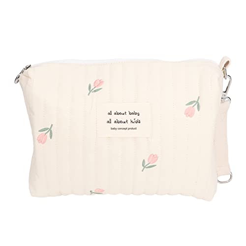 Mtlavish Multifunktional tragbarer Kinderwagen Wickelbeutel süßes Muster Windel Windel Stickbär Stickst (Tulpe -Stickerei) von Mtlavishness