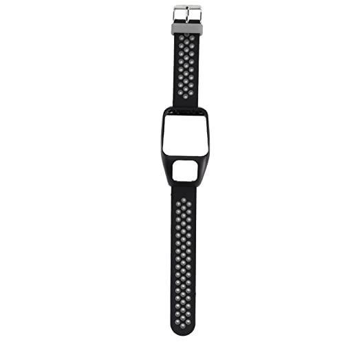 Mtlavish Smartwatch Band Dual Color Silicon Armbanduhr mit Stiftschnalle ideal zum Personalisieren Ihres Runner3 und Abenteurer Smartwatches während des Trainings oder täglich (Schwarz grau) von Mtlavishness