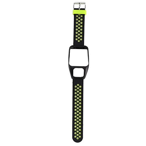 Mtlavish Smartwatch Band Dual Color Silicon Armbanduhr mit Stiftschnalle ideal zum Personalisieren Ihres Runner3 und Abenteurer Smartwatches während des Trainings oder täglich (Schwarzgrün) von Mtlavishness