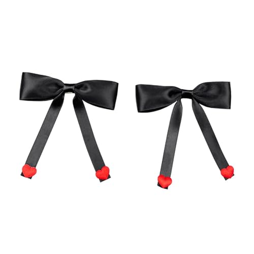 Elegante Haarspange mit Schleife, französische Haarspange, süße Entenschnabel-Clip, seitliche Anstecknadel, rutschfeste Haarspangen für Haarform, 2 Stück von Mtucegi