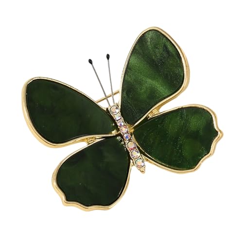 Elegante Schmetterlingsbrosche Mit Funkelnden Strasssteinen Für Frauen Mit Hochzeitsfeier Accessoires Sturdy Legierung Design Elegant Kristall Schmetterling Brosche von Mtucegi