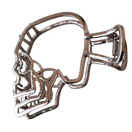 Haarklammer mit ausgehöhltem Totenkopf-Design für Erwachsene, 2000er-Jahre, Halloween-Haarklammer, Hochsteckfrisuren, Haarstyling-Zubehör für Festivals, Feiern von Mtucegi