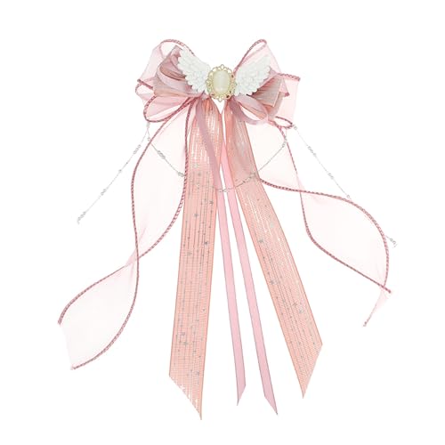 Haarschleifen mit Spitzenband, 2000er Jahre, Flügel-Haarspange, Kostüm, Haarspange, Schleife, Haarnadel, Damen, Teenager, Pferdeschwanz-Halter von Mtucegi