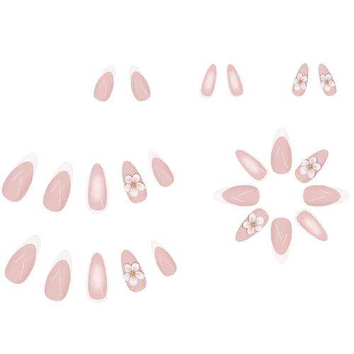 Künstliche Nägel zum Aufdrücken, zum Aufkleben auf falsche Acrylfarben, Kunstdesigns, Acrylkleber, Nägel für Frauen, transparent von Mtucegi