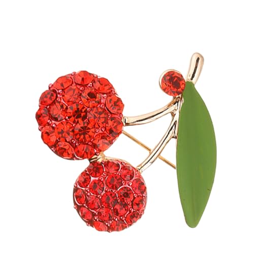 Lustige Kirschen Brosche Schmuck Lebendige Grüne Zirkon Kirschen Brosche Einzigartig von Mtucegi