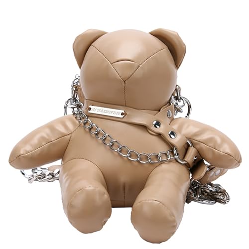 Mode Kleine Crossbody Tasche Mit Weicher Innerer Futter PU Leder Niedlichen Bären Form Telefon Geldbeutel Schulterhandtasche Mit Kette von Mtucegi