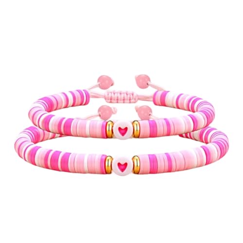 Mtucegi Bunte Dehnbare Weiche Tonarmbänder Für Empfindliche Hautverstellbares Armband Anpassbares Freundschaft Schmuck Geschenk Ton Stretch Armband von Mtucegi