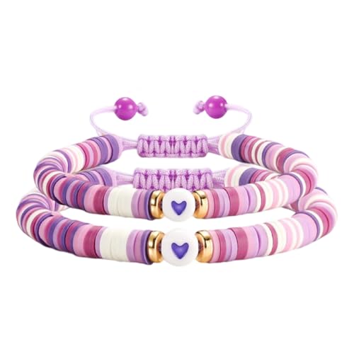Mtucegi Bunte Dehnbare Weiche Tonarmbänder Für Empfindliche Hautverstellbares Armband Anpassbares Freundschaft Schmuck Geschenk Ton Stretch Armband von Mtucegi