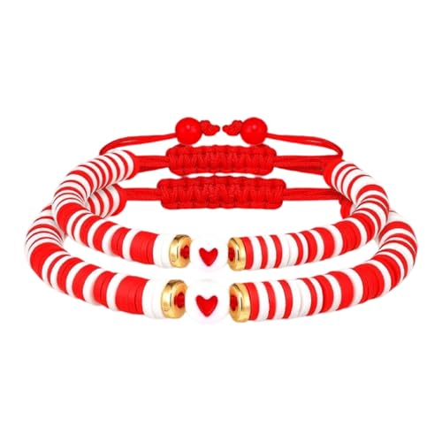 Mtucegi Bunte Dehnbare Weiche Tonarmbänder Für Empfindliche Hautverstellbares Armband Anpassbares Freundschaft Schmuck Geschenk Ton Stretch Armband von Mtucegi