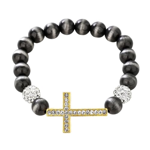 Mtucegi Erweiterbarer Handgelenkschmuck Mit Kompliziertem Religiösem Anhänger Und Leichtmetallkonstruktions Perlenarmband Für Tägliche Styling Verstellbares Gummiband Armband Geeignet von Mtucegi