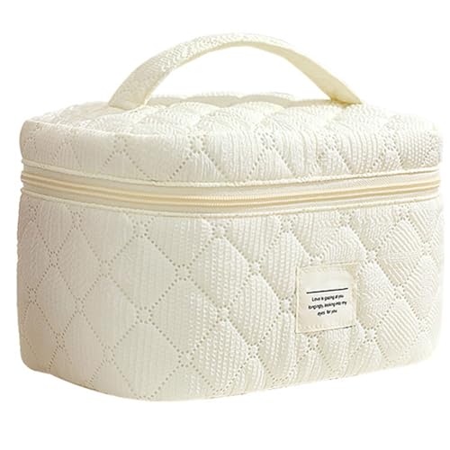 Mtucegi Gesteppte Baumwollkosmetikbeutel Große Kapazität Make Up Beutel Reisen Toilettenbeutel Mit Für Frauen Reisen Toilettenorganisator von Mtucegi