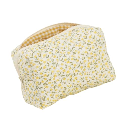 Mtucegi Gesteppte Blumenbeutel Mit Blumenwatte Großer Kapazität Toilettenbeutel Frauen Tragbarer Kosmetikbeutel Für Reisen Und Heimatkapazität Kosmetikbeutel Großer Kapazität Verwenden von Mtucegi