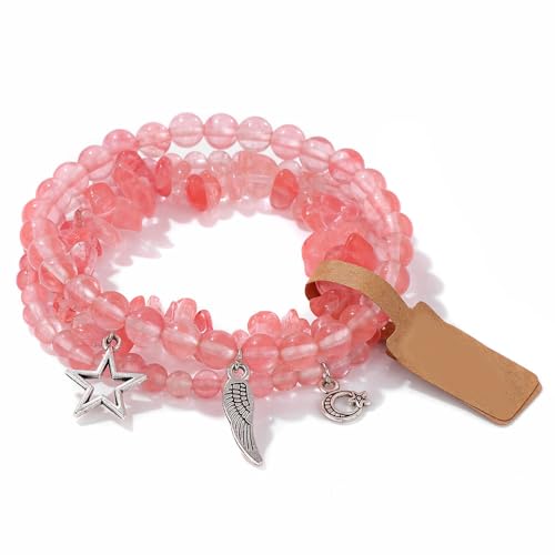 Mtucegi Packung Von 3 Unregelmäßigen Stern Und Mond Anhänger Armbändern Für Frauen Mode Perlen Armband Schmuck Mit Verstellbarer Kette von Mtucegi
