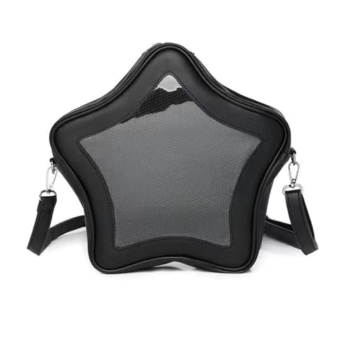 Mtucegi Schulstudentin Crossbody Tasche Japanisch Klares Fenster PU Leder Schulter Handtasche Anime Pin Display Itabag Tasche PU Ledertasche von Mtucegi