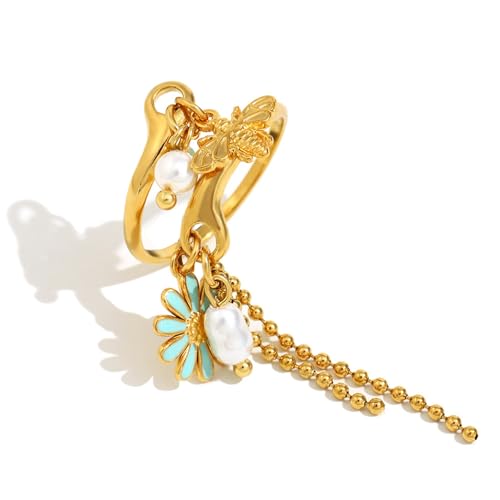 Mtucegi Stilvolle Verstellbare Randringe Widerstandsfähiger Edelstahlschmuck Für Tägliche Verschleiß Und Sonderveranstaltung Tassels Statement Schmuck Schmuck von Mtucegi