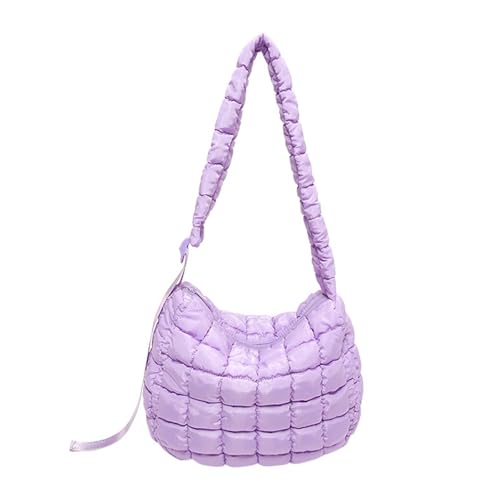 Mtucegi Stilvoller Puffer Gesteppt Satchel Damen Gepolstertes Leichter Reißverschluss Crossbody Umhängetasche Für Reiseeinkäufe Und Arbeit Mit Stilvoller Gestepter Gepolsterter Tasche von Mtucegi