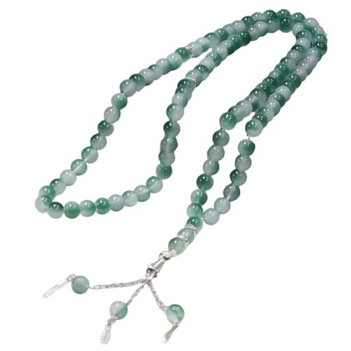 Mtucegi Zwei Ton Imitations Achat Perlen Armband 99 Glatte Runde Perlen Atmungsaktives Design Für Formelle Oder Tägliche Accessorisierung Leichtes Perlenarmband von Mtucegi