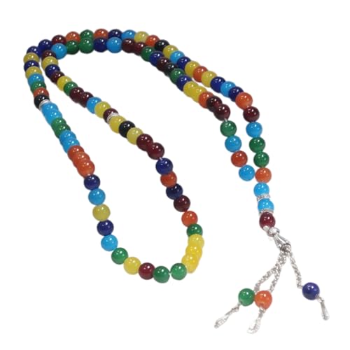 Mtucegi Zwei Ton Imitations Achat Perlen Armband 99 Glatte Runde Perlen Atmungsaktives Design Für Formelle Oder Tägliche Accessorisierung Leichtes Perlenarmband von Mtucegi