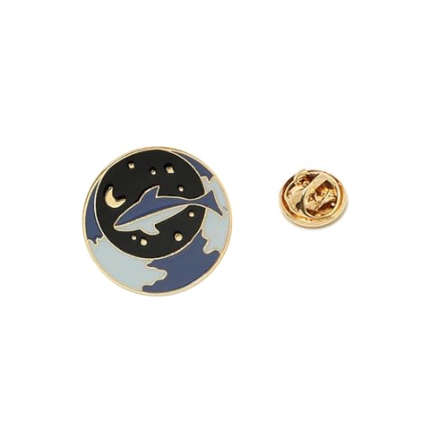 Paar Astronaut Sternenwale Brosche Romantik Matching Pins Legierung Gold Silberschildes Schmuckgeschenk Für Ihn Ihr Goldenes Silbertes Paar Abzeichen von Mtucegi