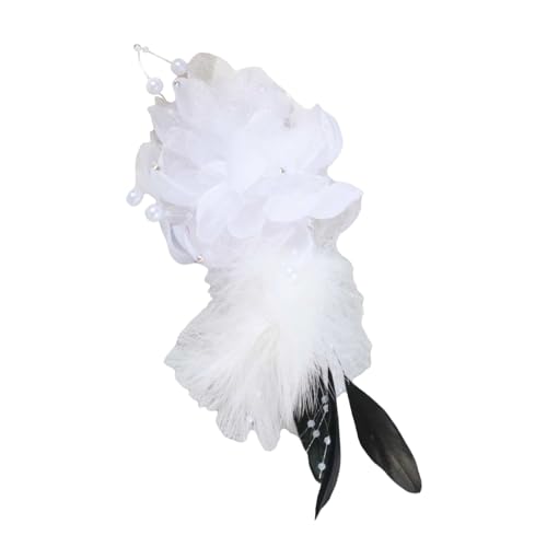 Synthetische Blumenbrosche Schnelle Clip Lampe Stift Für Hochzeiten Geschäfte Formelle Partys Eleganter Federblumenbrosche Brosche von Mtucegi
