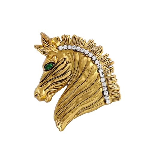 Traditionelles Pferdekopf Design Brosche Legierung Schmuck Kühnes Stück Für Oberbekleidung Kreativer Schmuck Brust Charmacm Accessoire Elegantes Pferdestift Accessoire von Mtucegi