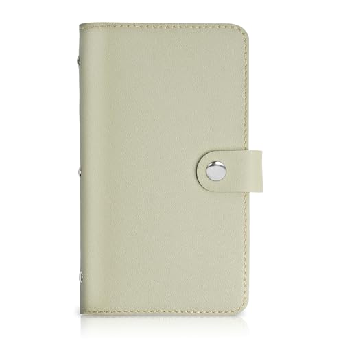 Mtzmy PU-Leder Visitenkartenmappe für 96 Karten Ideal für Büro und Praxis Visitenkartenbuch Kundenkarten Kreditkarten(1-Green) von Mtzmy