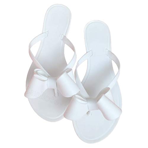 Mtzyoa Frauen Flip-Flops Flache Sandalen Gelee Bogen Strand Flache Nieten Regen Nette Dressy Sommer Sandalen, Weiss/opulenter Garten, 40.5 EU Mtzyoa Frauen Flip-Flops Flache Sandalen Gelee Bogen Strand Flache Nieten Regen Nette Dressy Sommer Sandalen, Weiss/opulenter Garten, 40.5 EU von Mtzyoa