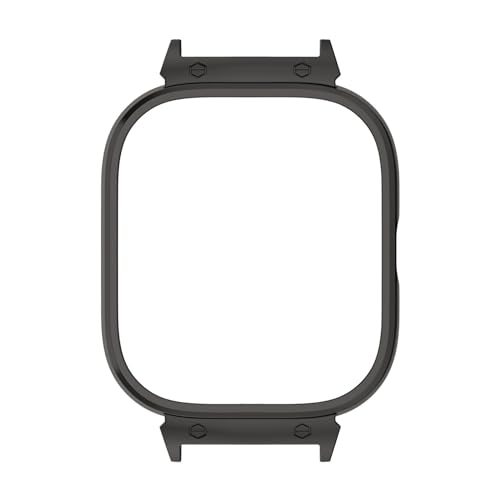 MuSheng Armbanduhr-Metallrahmengehäuse Kompatibel mit Redmi Watch 4 Smartwatch-Zubehör, Schutzgehäuse Partyarmbänder (Black, One Size) von MuSheng