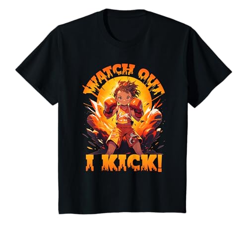 Watch out - I Kick! Thai Boxen Muay Thai Kickboxen Mädchen T-Shirt Watch out - I Kick! Thai Boxen Muay Thai Kickboxen Mädchen T-Shirt von Muay Thai Girls - Mädchen Thai Boxen