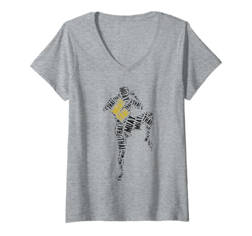 Damen Awesome Muay Thai T-Shirt – Herren & Damen Größen T-Shirt mit V-Ausschnitt von Muay Thai Tees