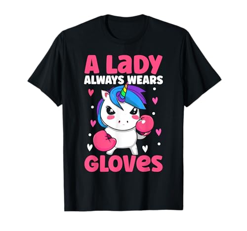 Muay Thai Mädchen Thai Boxen Weibliche Boxer Dame Tragen Handschuhe T-Shirt von Muay Thai Thai Boxing Women Gifts