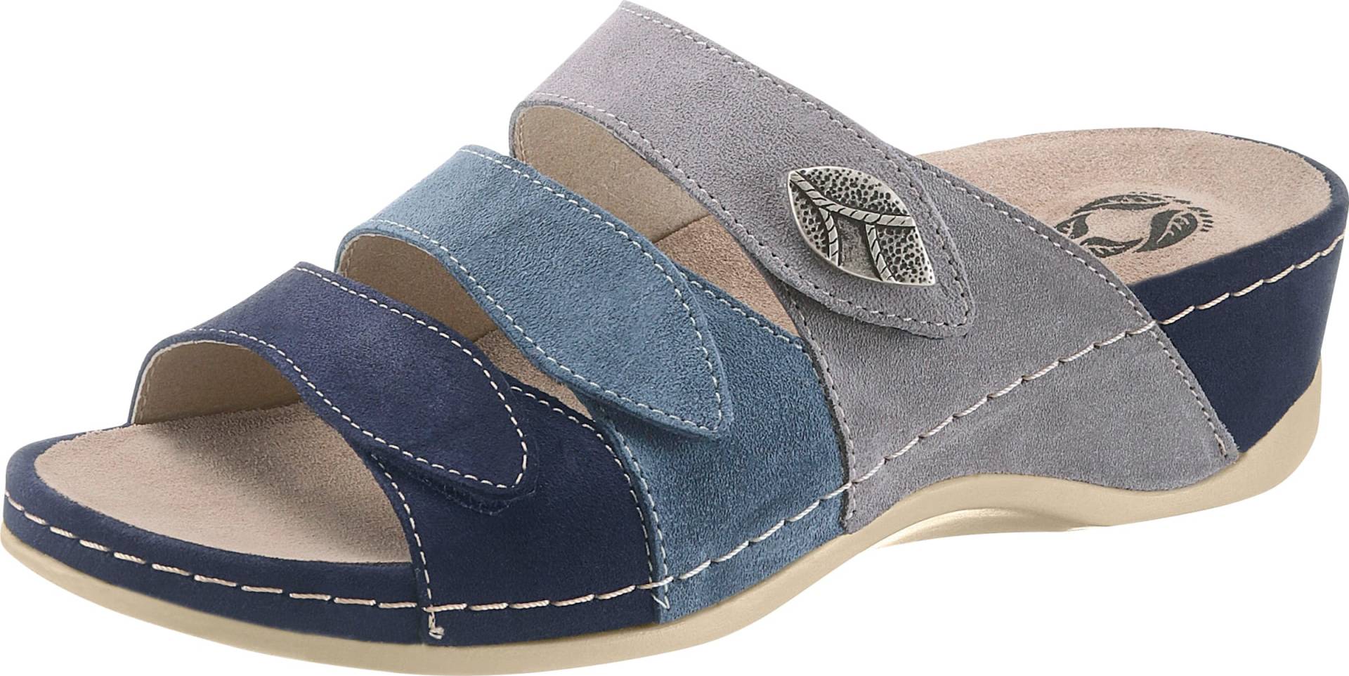 Sieh an! Damen Pantolette blau-grau von Mubb