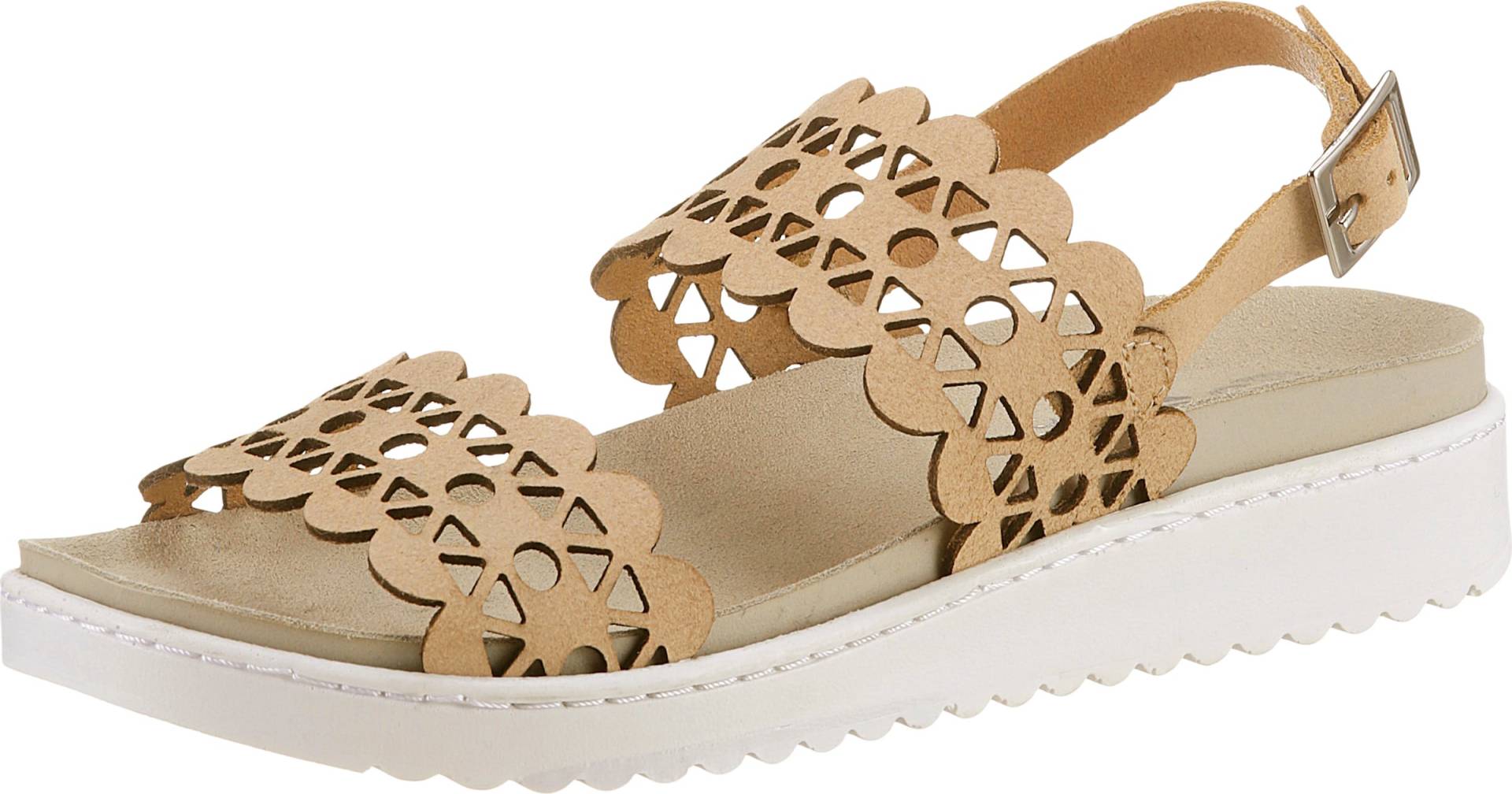 Sieh an! Damen Sandalette beige von Mubb