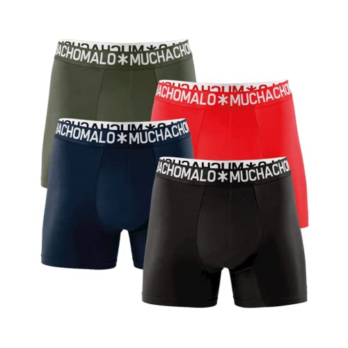 Muchachomalo 4er Boxer Cotton Black Navy Red Green (Größe: XXL) von Muchachomalo