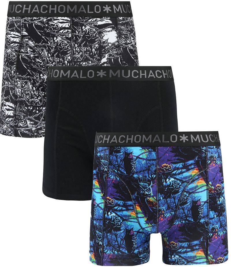 Muchachomalo Boxershorts 3er-Pack Barbwire Owl - Größe XL von Muchachomalo